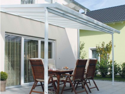 Hliníková pergola Terrassendach original 5,46 x 3,06 m - bílá