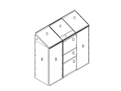 náhradní prosklení pro skleník VITAVIA IDA 1300 PC 6 mm LG3078 - uvodni fotka